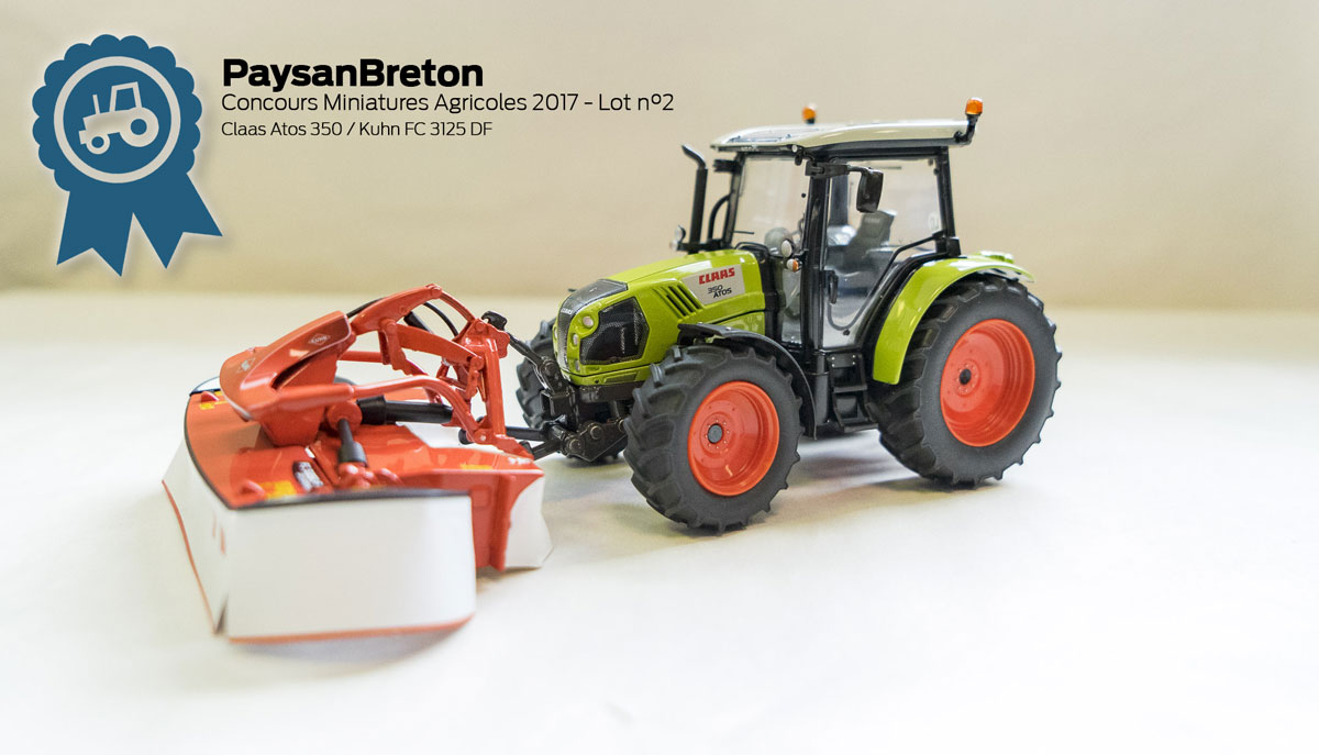 concours-mini-agri-paysan-breton-lot-02 - Illustration Concours miniatures : Claas Atos 350 et Kuhn FC 3125 DF