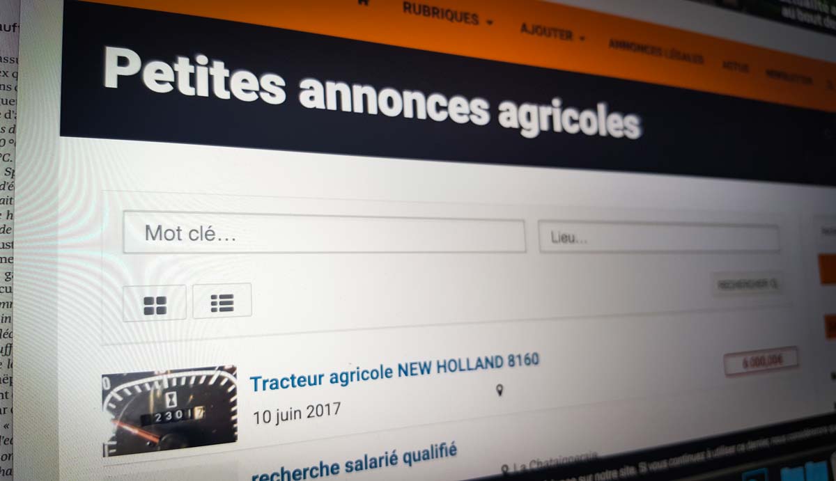 petites-annonces-agricoles-paysan-breton - Illustration Maîtriser ses charges grâce à internet, quand l&rsquo;occasion fait le larron