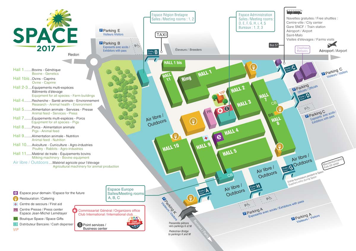 plan du space 2017 - Illustration Se repérer au Space 2017