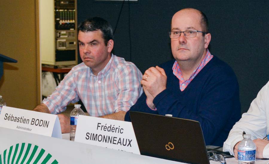 Frédéric Simonneaux, président de la section Fermiers de la FDSEA, Sébastien Bodin, représentant FDSEA à la Safer - Illustration Garder le foncier pour l&rsquo;agriculture