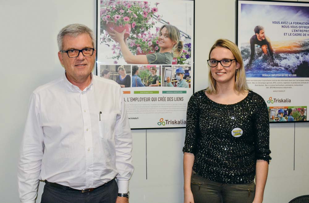Frédéric Soudon, directeur des ressources humaines, et Marine Kermarrec, adjointe à la gestion prévisionnelle des emplois et des compétences, à Triskalia. - Illustration L&rsquo;alternance, un vivier de jeunes talents