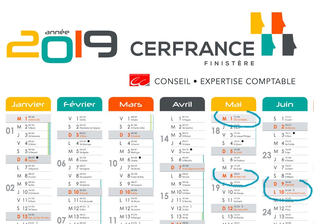  - Illustration Comment bien gérer les jours fériés en 2019 ?