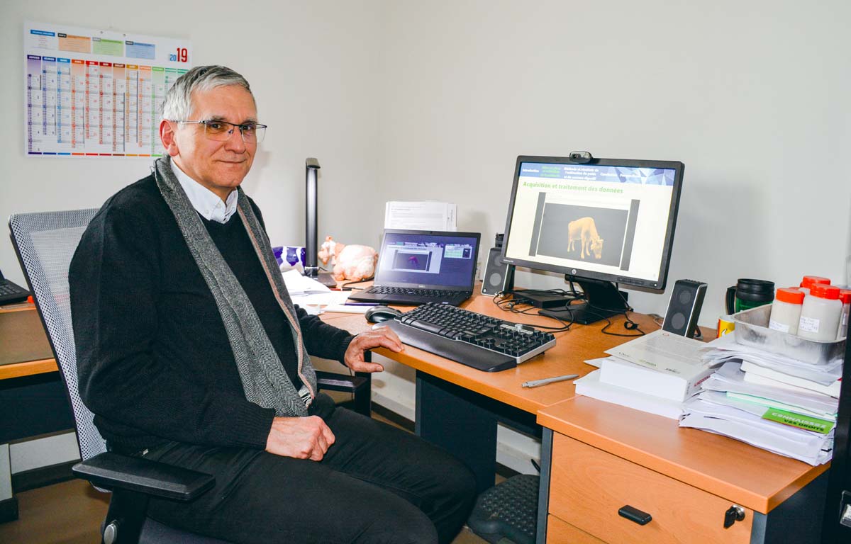 Philippe Faverdin, directeur de recherche à l’Inra, a participé au développement du scanner laser permettant de représenter l’animal en 3D en entier, au centimètre près. - Illustration Analyse des données : Trop d’informations tue l’information