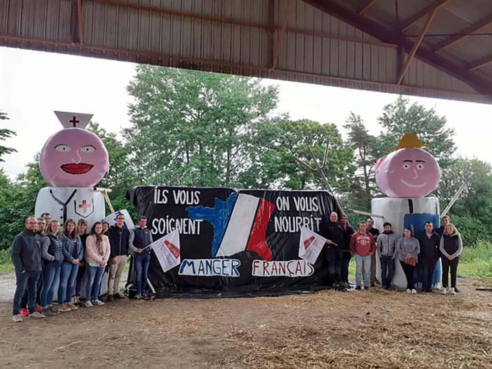  - Illustration Une structure pour remercier le personnel médical et les agriculteurs
