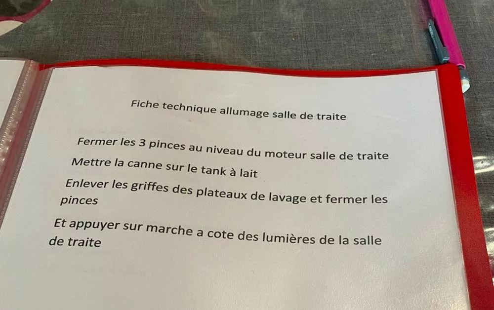  - Illustration Pré-visite et fiches techniques destinées au remplaçant