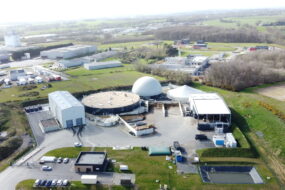 L'unité de méthanisation Enerfées vue du ciel
