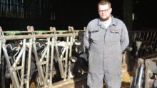 Un éleveur de vaches