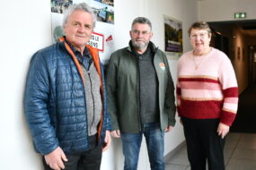 Les agriculteurs retraités dans les locaux de la Chambre d'agriculture de Rennes