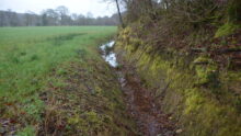 Fossé en bordure de champ