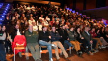 Vue sur le public lors d'un meeting de campagne FDSEA
