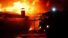 Incendie d'un bâtiment agricole