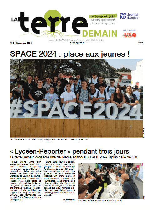 Une du journal "La terre demain"