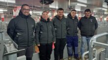 éleveurs et salariés d'élevage porc à Cleden Poher