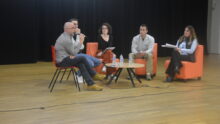 De gauche à droite : Gilles Burel, Armand Tanné, Louise Maurice, Hugo Lucas et Krystell Trebaol