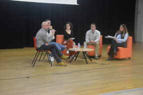 De gauche à droite : Gilles Burel, Armand Tanné, Louise Maurice, Hugo Lucas et Krystell Trebaol