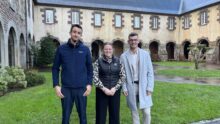 3 étudiants. De g. à dr. : Simon Canuel, Marie Le Goff et Baptiste Ysope