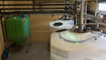 Machine à soupe dans un élevage porcin