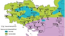 Carte de la pousse de l'herbe en Bretagne du 15 au 22 avril 2025