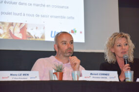 Benoit Cornec et Pascale Madec à une tribune