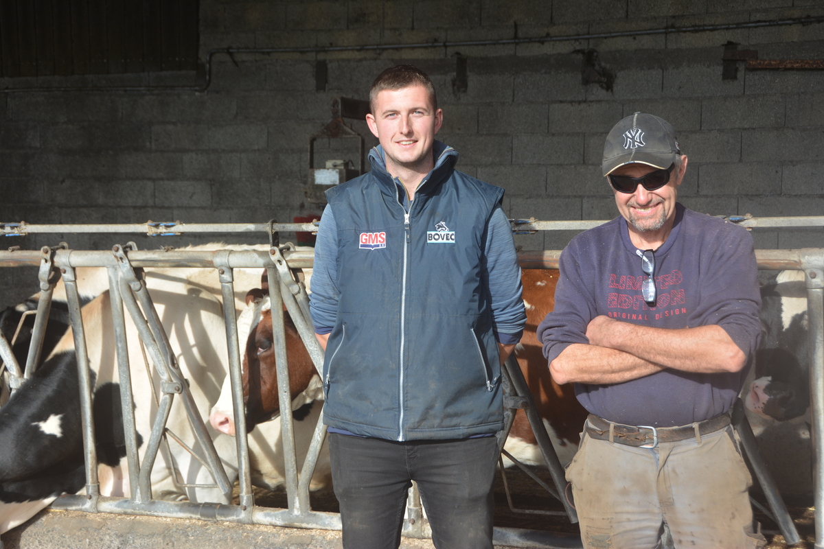 Deux personnes devant des vaches - Illustration Le parrainage, un outil apprécié pour s’installer