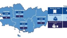 Carte de la Bretagne des déclarations de ruches 2024