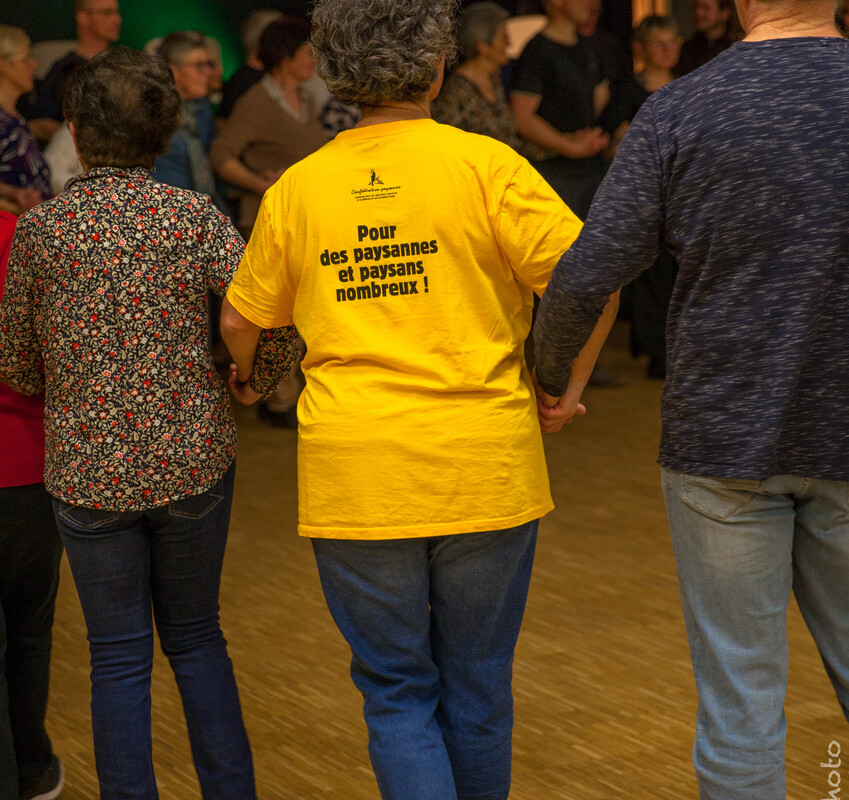 Un groupe de personne en train de danser dans un fest-noz - Illustration Un fest-noz pour un moment festif