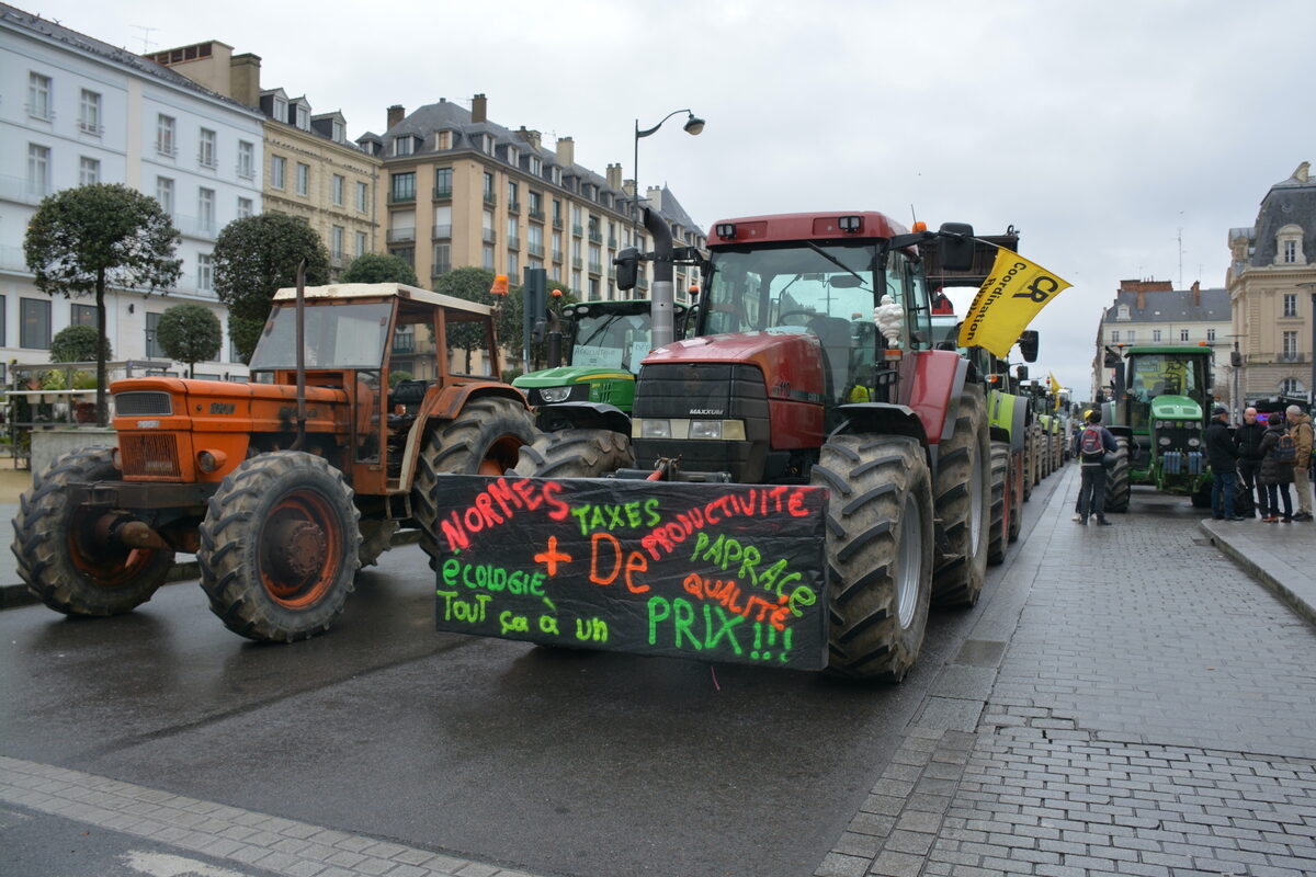 manifestation de la Coordination rurale en février 2024 à Rennes - Illustration Les fondateurs de la CR 29 claquent la porte
