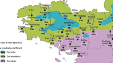 carte de la pousse de l'herbe en bretagne du 3 au 9 mars 2026