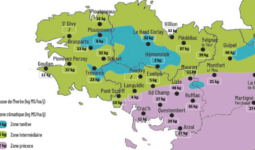 carte de la pousse de l'herbe en bretagne du 3 au 9 mars 2026