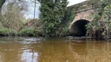 Un pont sur une rivière dans un paysage de bocage